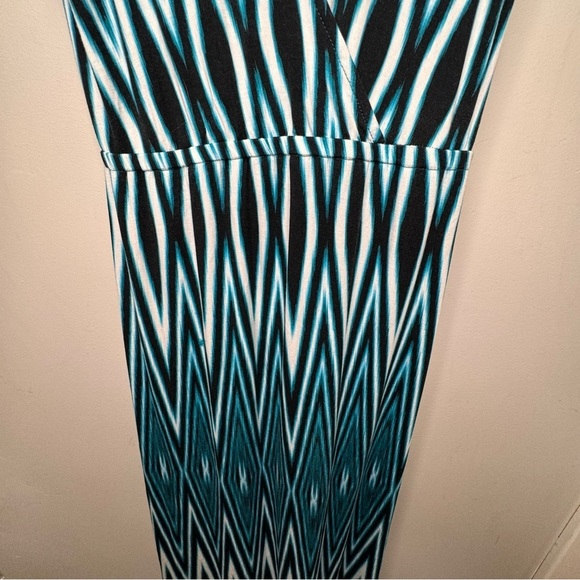Calvin Klein Blue Striped Maxi Dress Size 4 - Picture 7 of 10